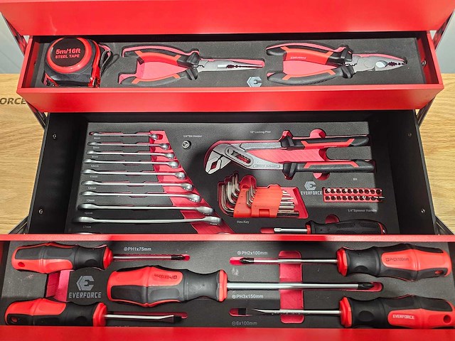 Everforce gereedschapskoffer incl 86 pcs gereedschap - afbeelding 2 van  12