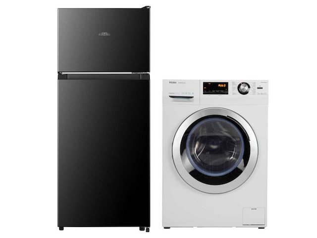Everglades evtd3020 dubbel deurs koelkast| haier hw70-bp14636 wasmachine - afbeelding 1 van  3