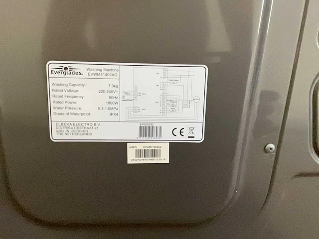 Everglades evwm71402ag wasmachine (2x) - afbeelding 3 van  13