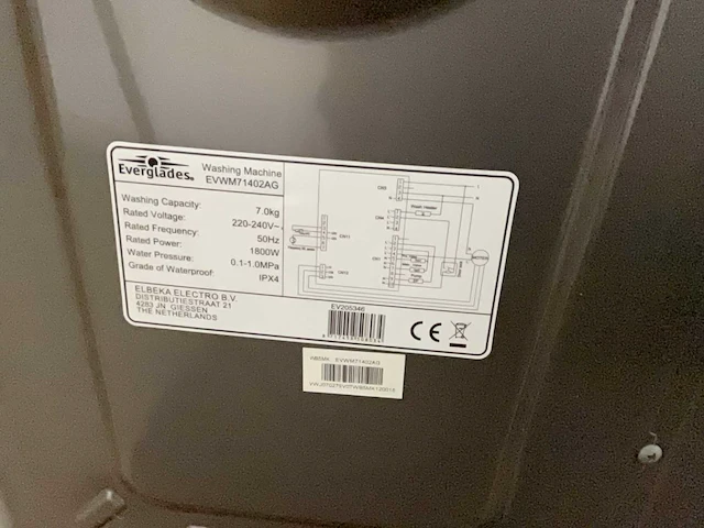 Everglades evwm71402ag wasmachine (2x) - afbeelding 13 van  13