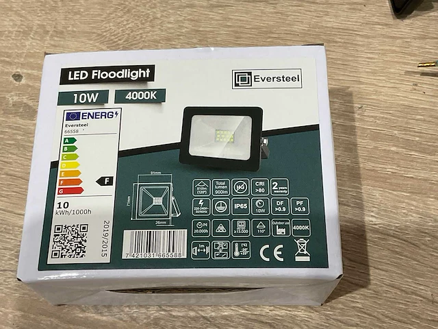 Eversteel led floodlight 4000k led lamp 10 watt (4x) - afbeelding 8 van  8