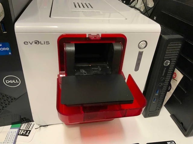 Evolis zenius classic fire red kaart printer - afbeelding 2 van  4