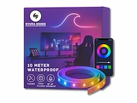 Evura goods led strip 10 meter waterproof ip65 rgb met afstandsbediening & telefoon app - afbeelding 1 van  5