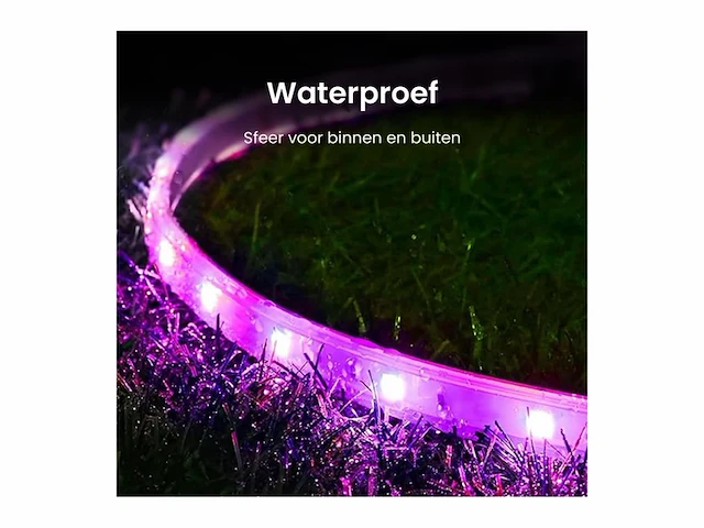 Evura goods led strip 10 meter waterproof ip65 rgb met afstandsbediening & telefoon app - afbeelding 2 van  5