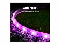 Evura goods led strip 10 meter waterproof ip65 rgb met afstandsbediening & telefoon app - afbeelding 2 van  5