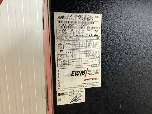 Ewm - phoenix 421 - lasapparaat - afbeelding 8 van  8