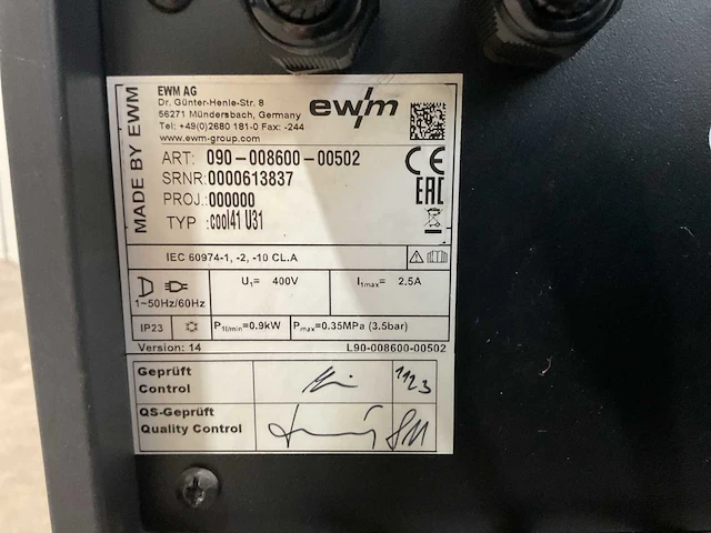 Ewm - tetrix 300 - lasapparaat - afbeelding 10 van  10