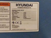 ( ex rental ) generator 3kva benzine hyundai, hy3200sei - afbeelding 8 van  8