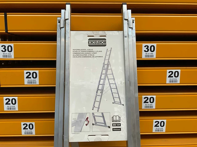 Excelsior ladder 3x7 4.24m - afbeelding 2 van  5