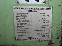 Excenterpers ter hart thep25. 25 ton. bouwjaar 1999. - afbeelding 3 van  3