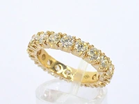 Exclusieve alliance ring met zeer hoge kwaliteit aan diamanten - afbeelding 4 van  10