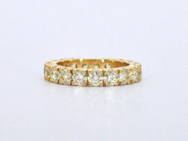 Exclusieve alliance ring met zeer hoge kwaliteit aan diamanten - afbeelding 7 van  10