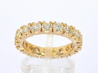 Exclusieve alliance ring met zeer hoge kwaliteit aan diamanten - afbeelding 1 van  8