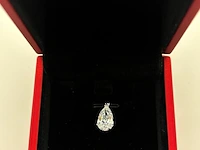 Exclusieve hanger met een druppelvormige natuurlijk geslepen diamant ( hrd gecertificeerd ) - afbeelding 1 van  7