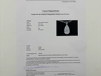 Exclusieve hanger met een druppelvormige natuurlijk geslepen diamant ( hrd gecertificeerd ) - afbeelding 3 van  7