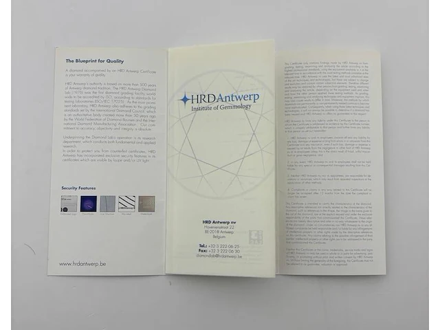 Exclusieve hanger met een druppelvormige natuurlijk geslepen diamant ( hrd gecertificeerd ) - afbeelding 6 van  7