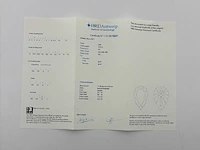 Exclusieve hanger met een druppelvormige natuurlijk geslepen diamant ( hrd gecertificeerd ) - afbeelding 7 van  7