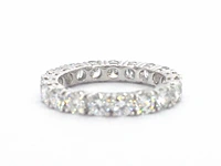 Exclusieve witgouden alliance ring met diamanten - afbeelding 7 van  11