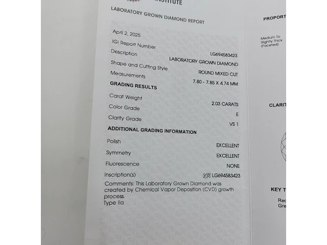Exclusive 2.03 ct portuguese cut diamant ( igi gecertificeerd ) - afbeelding 3 van  13