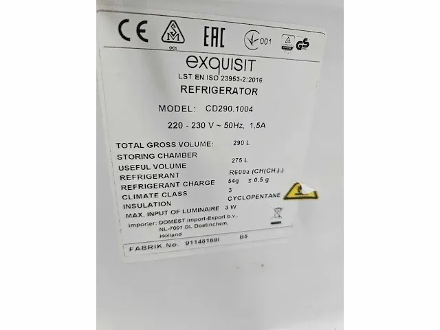 Exquisit - glasdeurkoeling - afbeelding 2 van  10