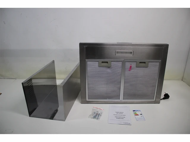 Exquisit fkh62-3inox - schouwkap afzuigkap 60 cm inox - afbeelding 2 van  3