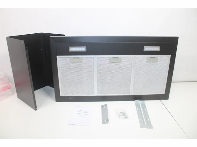 Exquisit fkh92-3bl schouwkap 90 cm breed zwart - afbeelding 2 van  2