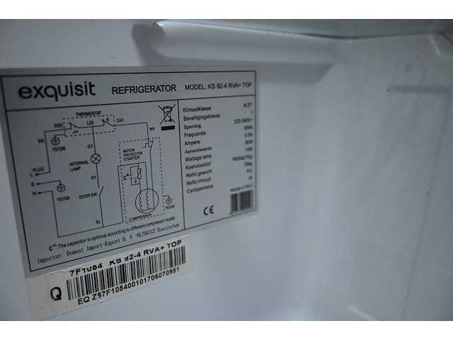 Exquisit ks92-4 rva+ top koelkast - afbeelding 4 van  4