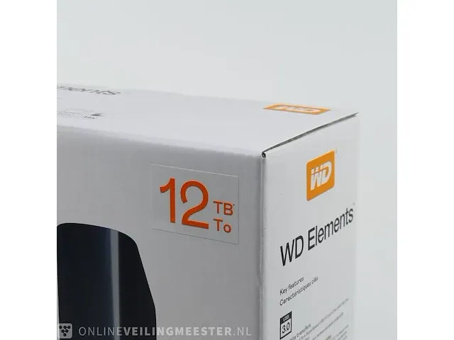 Externe harde schijf wd elements, basic storage 12tb wdbwlg0120hbk - afbeelding 4 van  8