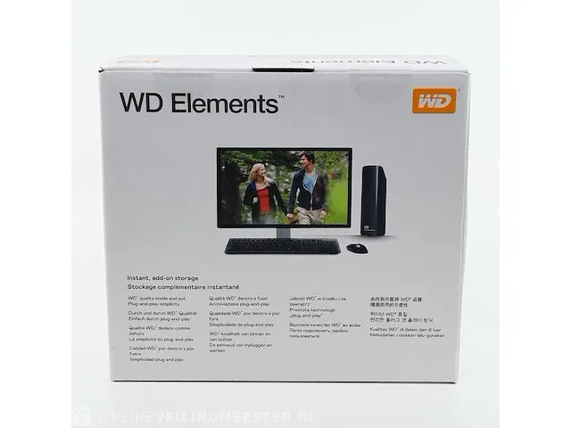 Externe harde schijf wd elements, basic storage 12tb wdbwlg0120hbk - afbeelding 6 van  8