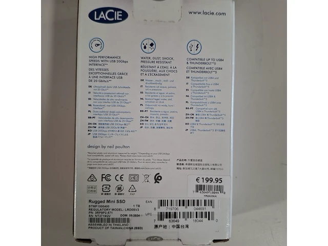 Externe ssd, lacie, rugged mini ssd - afbeelding 3 van  6