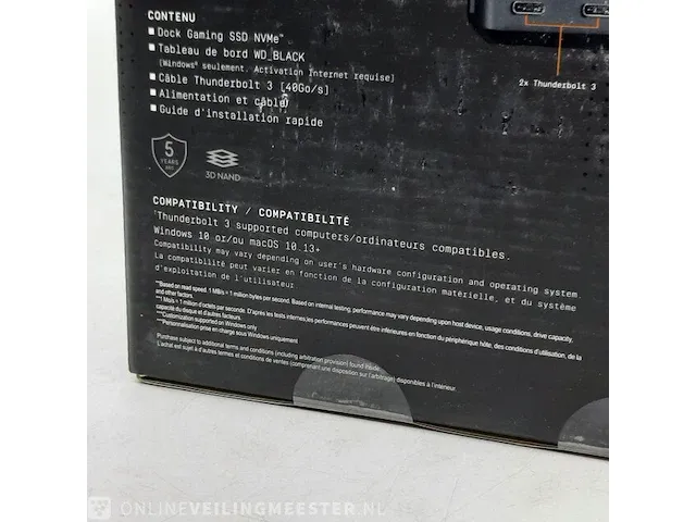 Externe ssd western digital, black d50 game dock nvme ssd 2tb 3000mb/s - afbeelding 2 van  10