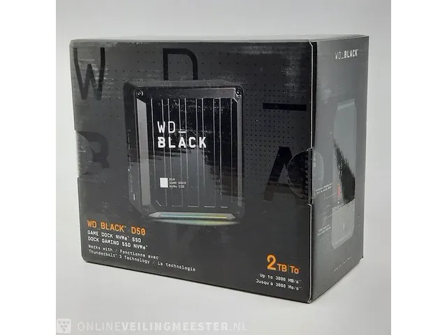 Externe ssd western digital, black d50 game dock nvme ssd 2tb 3000mb/s - afbeelding 1 van  10