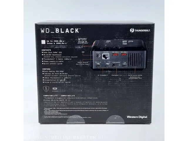 Externe ssd western digital, black d50 game dock nvme ssd 2tb 3000mb/s - afbeelding 8 van  10