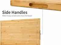 Extra grote xxxl bamboe snijplank 61x40 cm - afbeelding 2 van  4