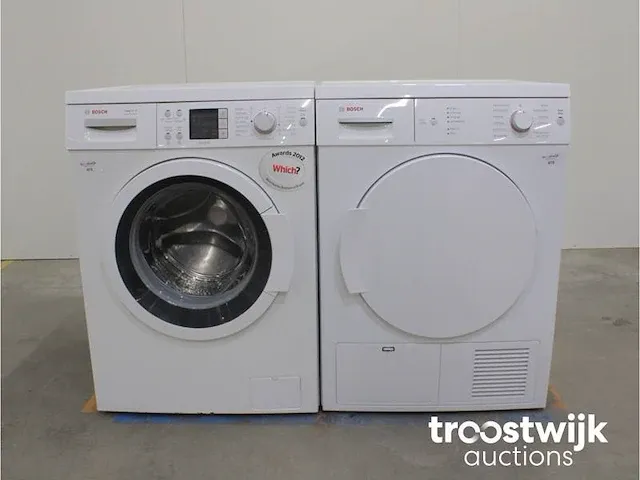 Exxcel 8 varioperfect activewater wasmachine & bosch maxx 7 droger - afbeelding 1 van  8