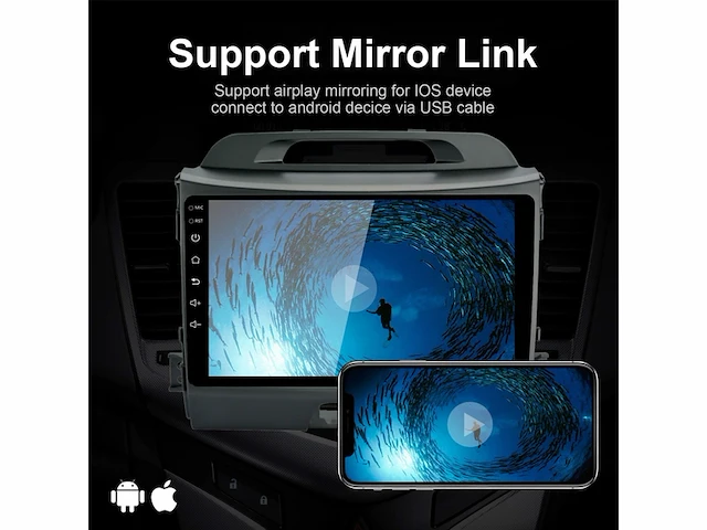 Ezonetronics android 10.1 autoradio stereo voor kia sportage 2010-2015 9 inch gps-navigatie 2g ram + 32g rom - afbeelding 2 van  4