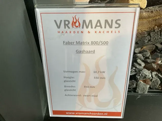 Faber matrix 800/500 sfeerhaard - afbeelding 4 van  4