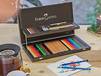 Fabercastell kleurpotloden compendium mahoniebox 54 stuks fc110084 - afbeelding 2 van  4