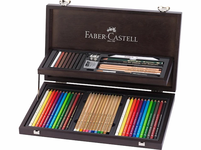 Fabercastell kleurpotloden compendium mahoniebox 54 stuks fc110084 - afbeelding 4 van  4