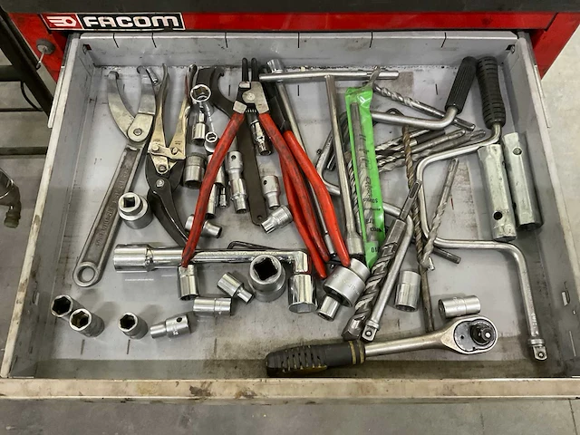 Facom chrono xl gevulde gereedschapswagen - afbeelding 2 van  9