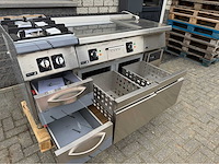 Fagor ongebruikt - gasfornuis + bakplaat + koelwerkbank - bakkooklijn - afbeelding 2 van  10