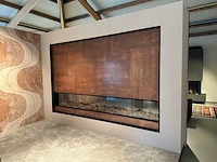 Fair fires - pano x 3000 - elektrische designhaard met boley stalen design ombouw