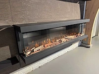 Fair fires pano tru vizion 2000 elektrische 3-zijdige designhaard inclusief boley design acoustische wandpaneel decoratie - afbeelding 5 van  11