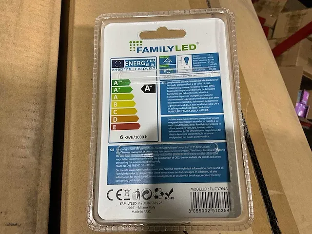 Family led - fl-c3764a - 4000k 450lu e14 led lamp (288x) - afbeelding 2 van  2