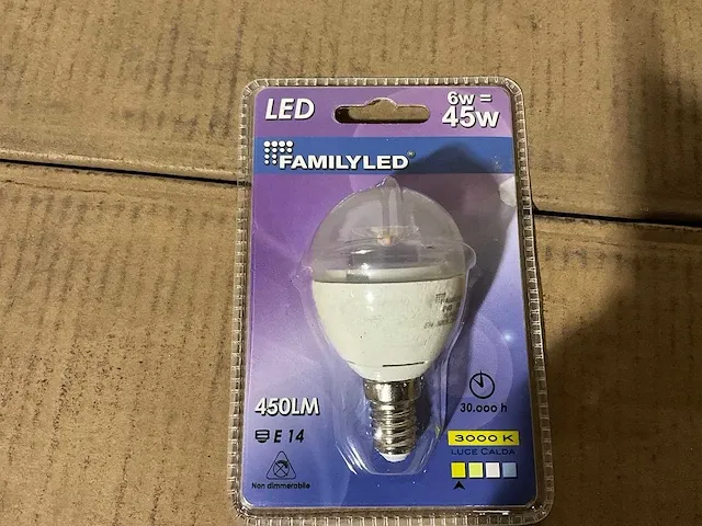 Family led - flp4563b - 3000k 450lm e14 led lamp (288x) - afbeelding 2 van  4