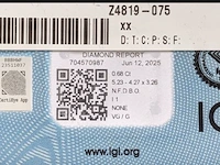 Fancy diamant brownish - 0.68ct (igi gecertificeerd) - afbeelding 3 van  6