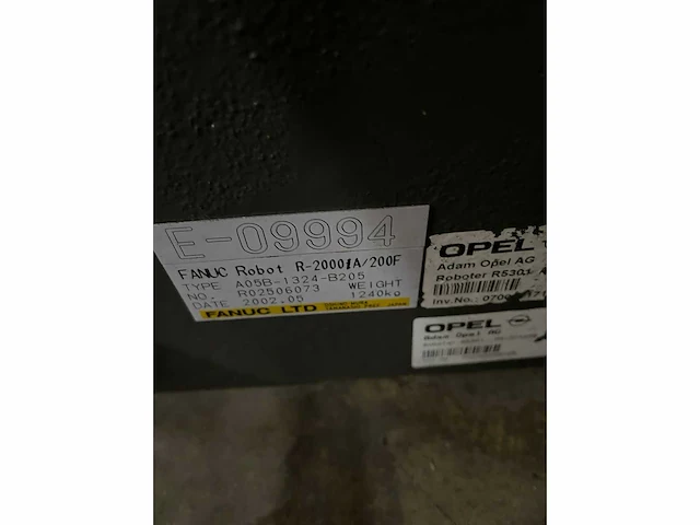 Fanuc r-2000ia 200f lasrobot & r-j3ib schakelkast. - afbeelding 6 van  6