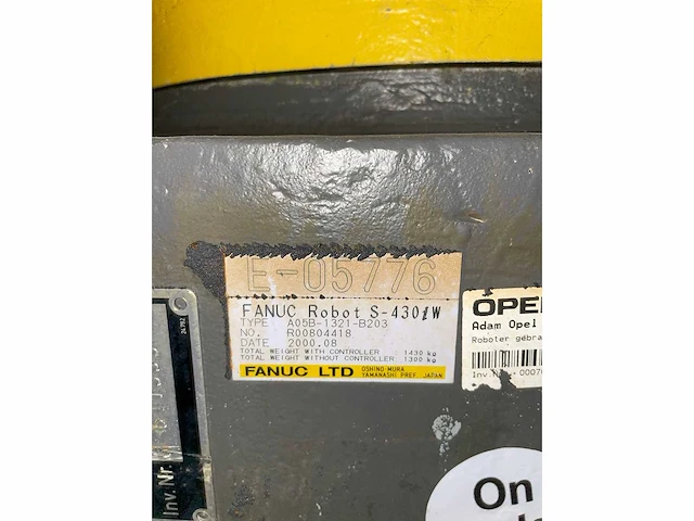 Fanuc s-430i w handling robot & r-j3 schakelkast - afbeelding 6 van  6
