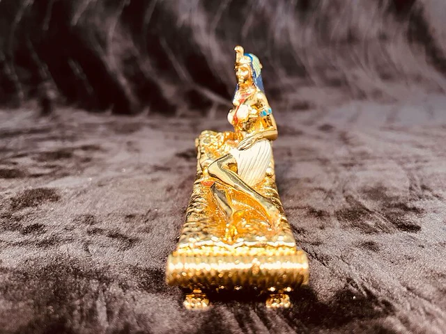 Farao egyptisch kunstgouden beeld - afbeelding 4 van  5