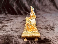 Farao egyptisch kunstgouden beeld - afbeelding 4 van  5